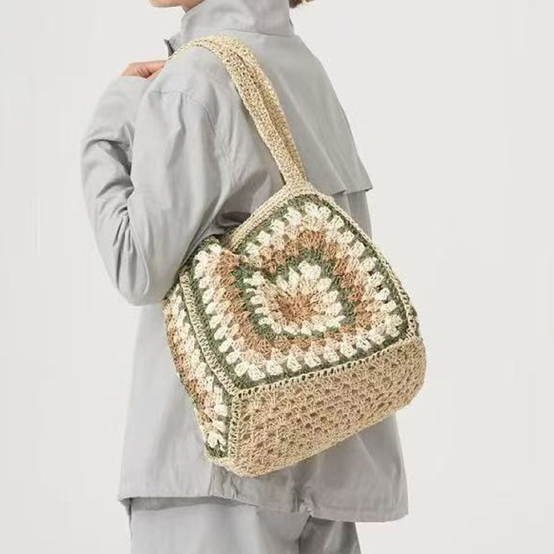 Boho Crochet Tote Bag - DippedShop Wholesale - #0851