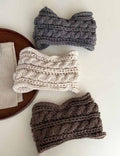 Bowknot Cable Knit Headband - DippedShop Wholesale - #4611