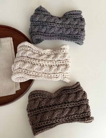 Bowknot Cable Knit Headband - DippedShop Wholesale - #4611