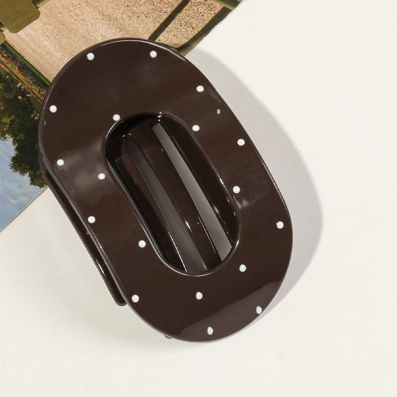 Polka Dot Hair Claw Clip - DippedShop Wholesale - #8275