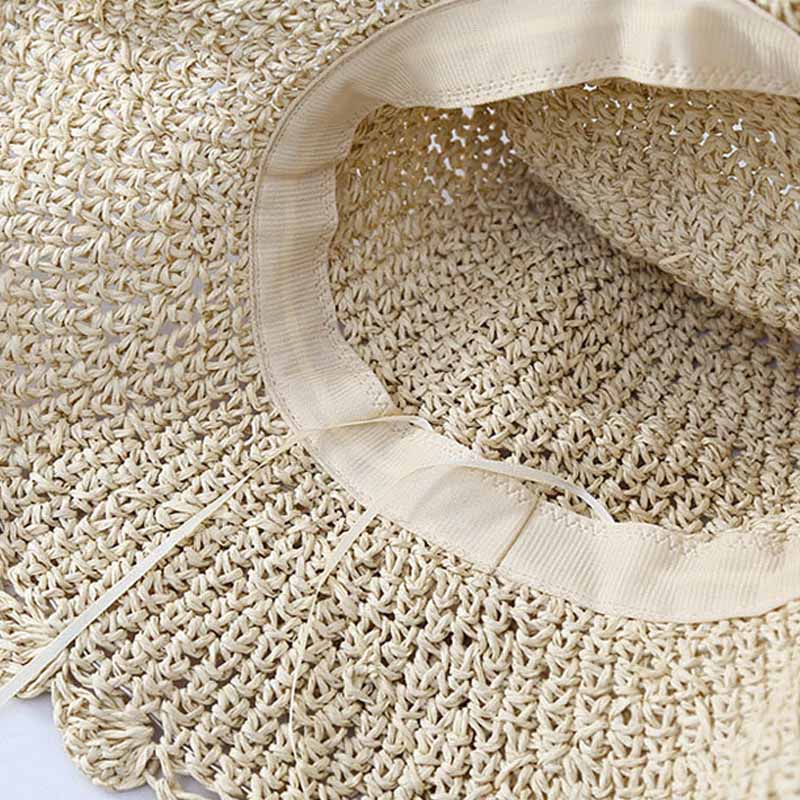 Lace Bowknot Straw Hat - DippedShop Wholesale - #7315