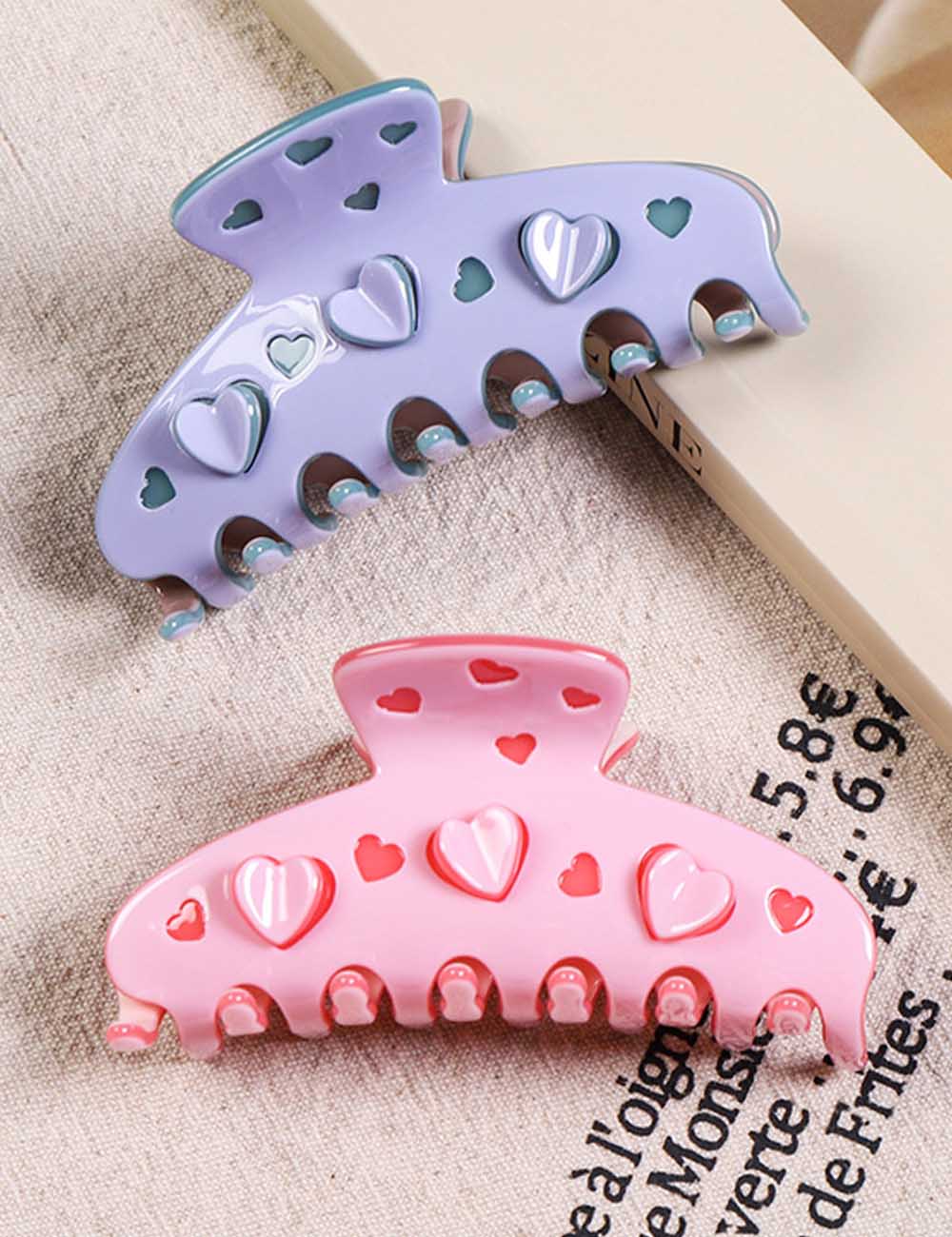Hollow Heart Hair Claw - DippedShop Wholesale - #7155