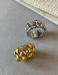 Vintage Double Lyered Heart Rh - DippedShop Wholesale - #6035