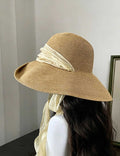 Elegant Wide Brim Straw Hat - DippedShop Wholesale - #0707