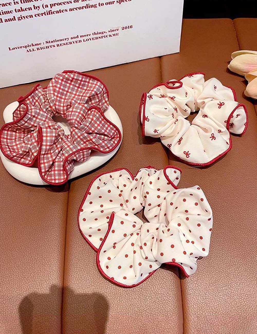 Checkered Polka Dot Hair Ties - DippedShop Wholesale - #5491