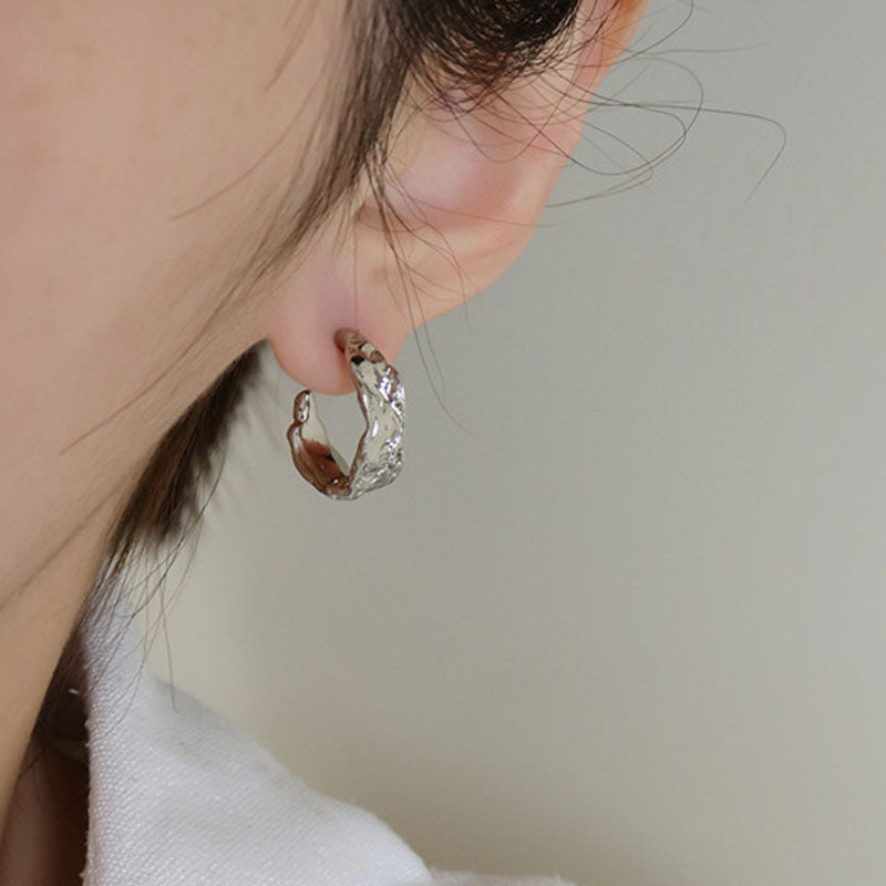 Gold Plated C-Shaped Studs - DippedShop Wholesale - #7571
