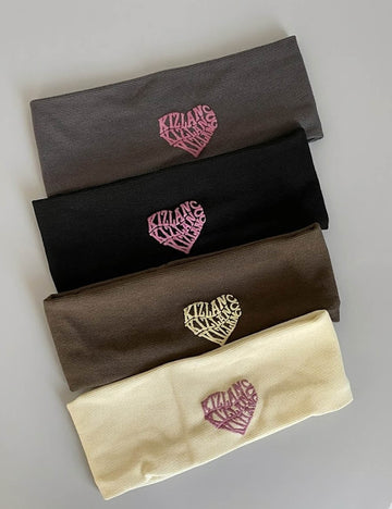 Heart Print Sporty Headband - DippedShop Wholesale - #6963
