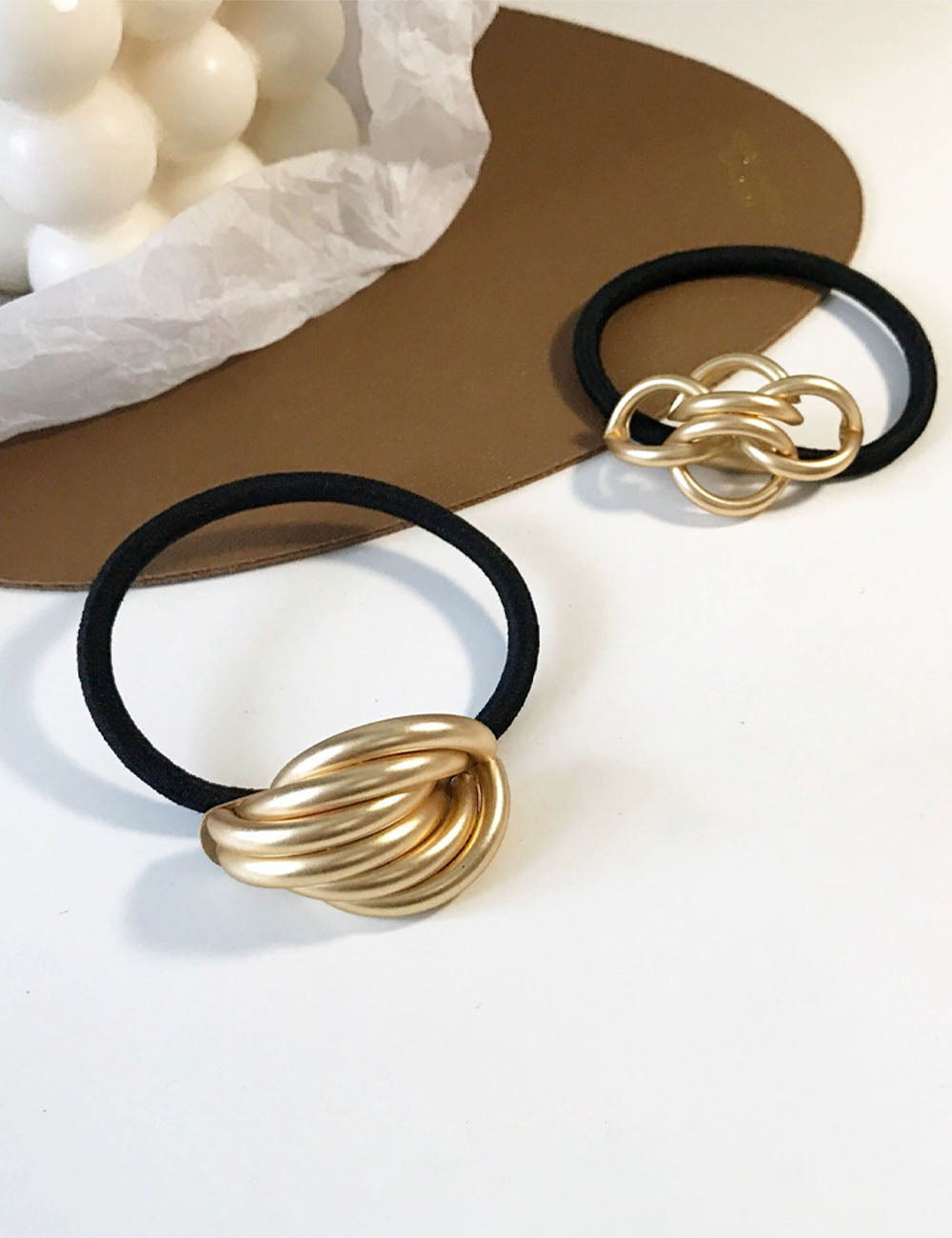 Metal Cuff Elastic Hair Tie - DippedShop Wholesale - #4131