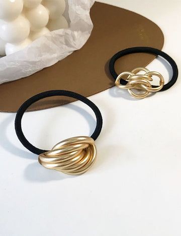 Metal Cuff Elastic Hair Tie - DippedShop Wholesale - #4131
