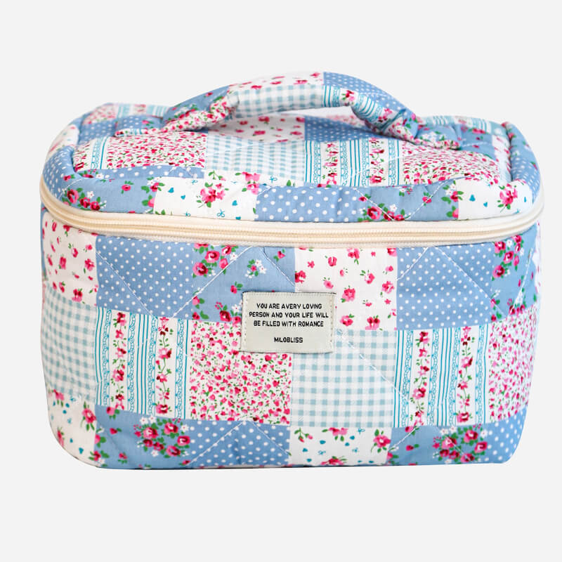 Colorful Flower Print Portable Make Up Bag DP25C562