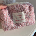 Luxury Tweed Cosmetic Bag - DippedShop Wholesale - #6227
