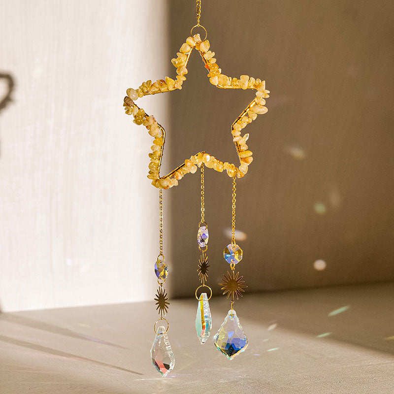 Star Crystal Suncatcher Pendant - DippedShop Wholesale - #6483