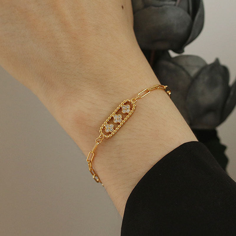 Gold Plated Pearl Bracelet - DippedShop Wholesale - #5251