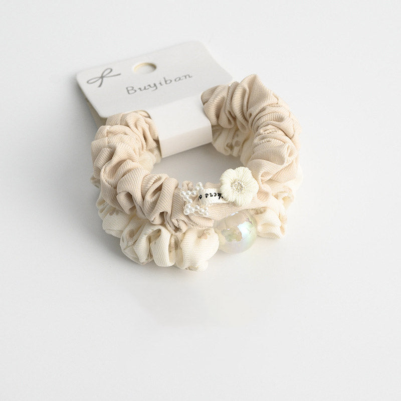 Flower Pearl Stretchy Hair Tie - DippedShop Wholesale - #8819
