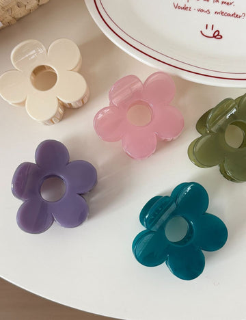Candy Color Flower Hair Clips - DippedShop Wholesale - #1427
