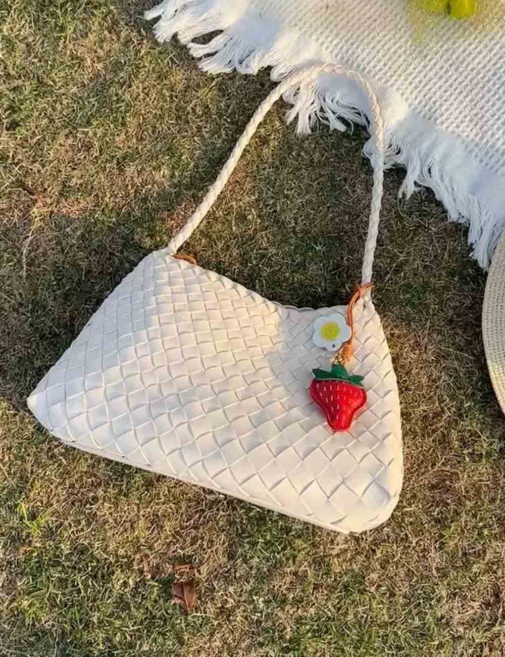 Vintage Woven Beach Tote Shoulder Bag DP25F710