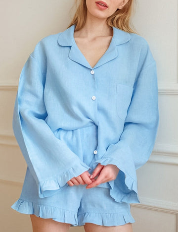 Flounce Loose Homewear Set - DippedShop Wholesale - #1635