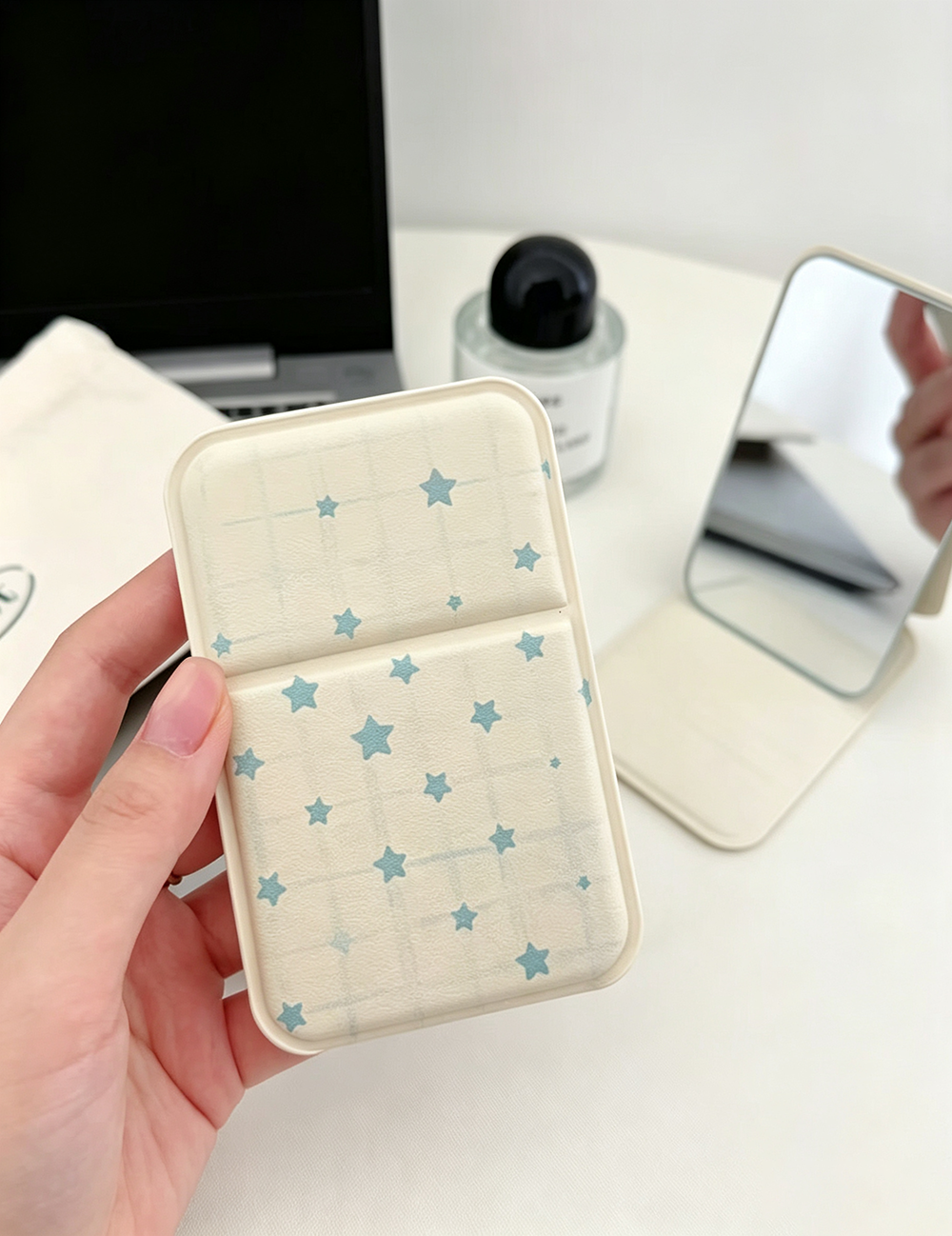Stylish Star Plaid Square Makeup Mirror MK2PPFN6CT5MR42