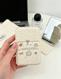 Cute Polka Dots Shell Portable Makeup Mirror MK2PPFN6CT5MR43