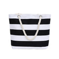 Simple Color Block Striped Beach Shoulder Bag MK2BLW6W10BBG559