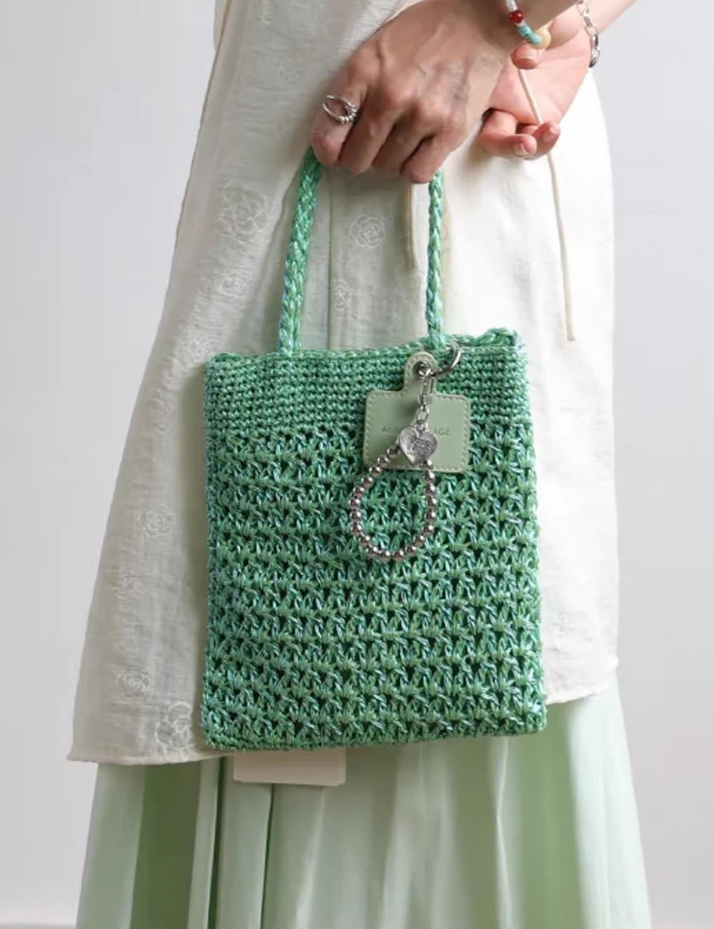 Hand Crochet Crossbody Bag - DippedShop Wholesale - #8355