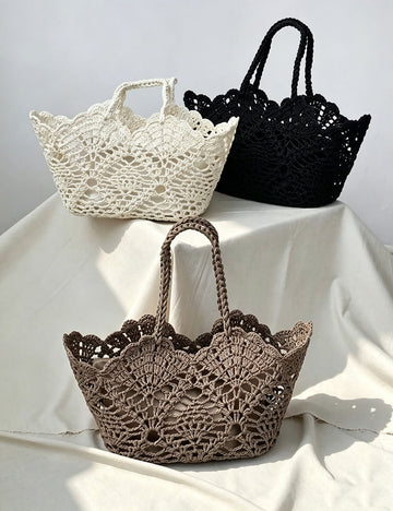 Hand-woven Hollow Beach Tote - DippedShop Wholesale - #9683