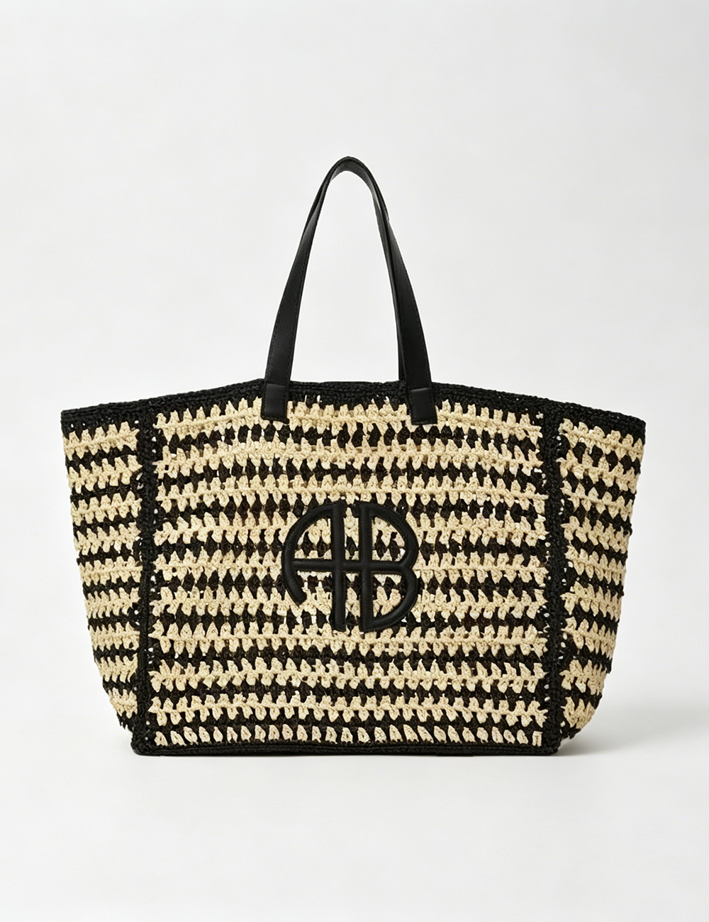 Color Block Letter Embroidery Tote - DippedShop Wholesale - #5043