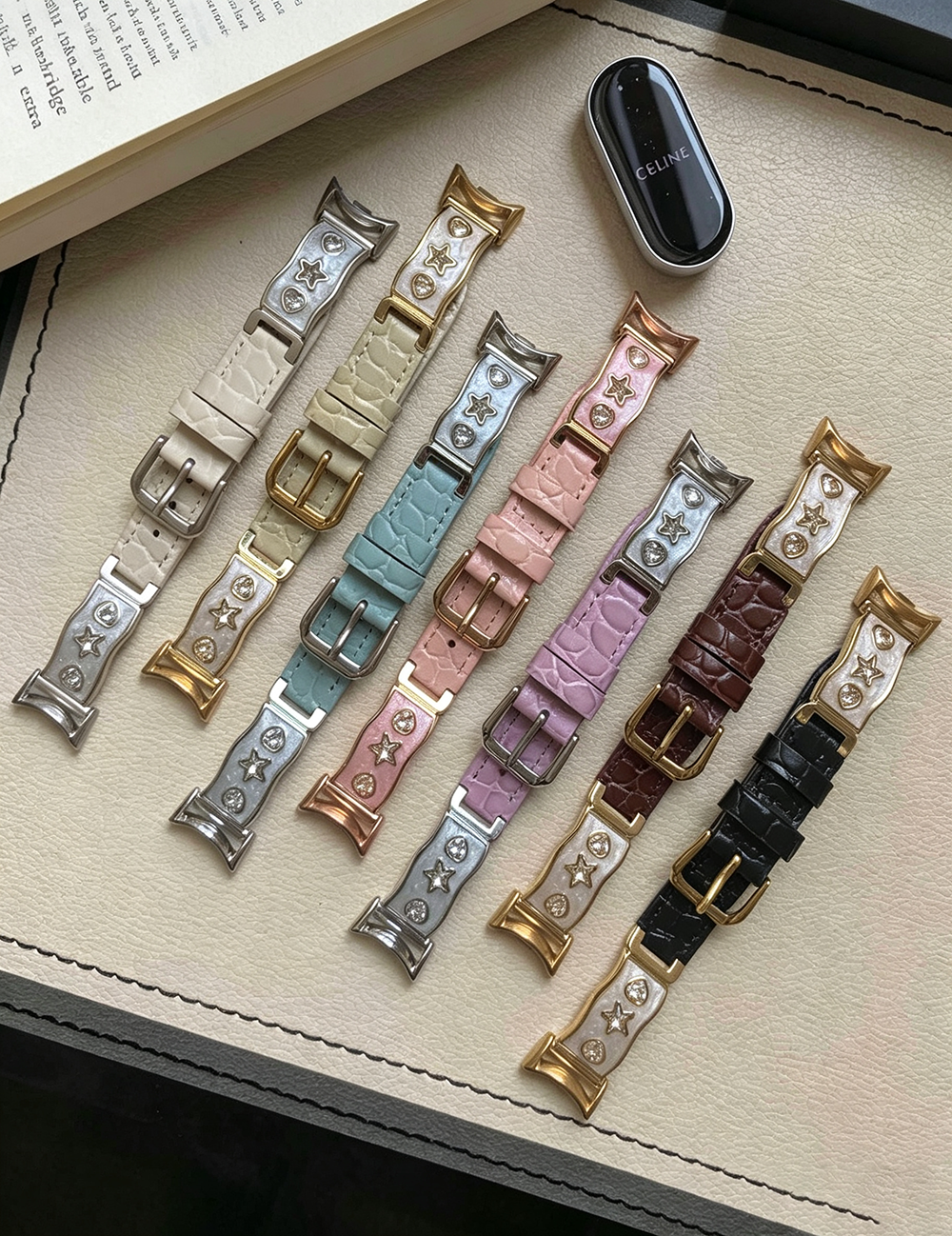 Heart Star Rhinestone Watch Band - DippedShop Wholesale - #8643