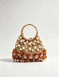 Stylish Hollow Out Beaded Chain Hand-Woven Handbag MK2BLK6S10BBG873