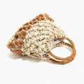 Stylish Hollow Out Beaded Chain Hand-Woven Handbag MK2BLK6S10BBG873