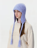 Solid Earflap Tassels Knit Aviator Beanie Hat 6W6HAT663