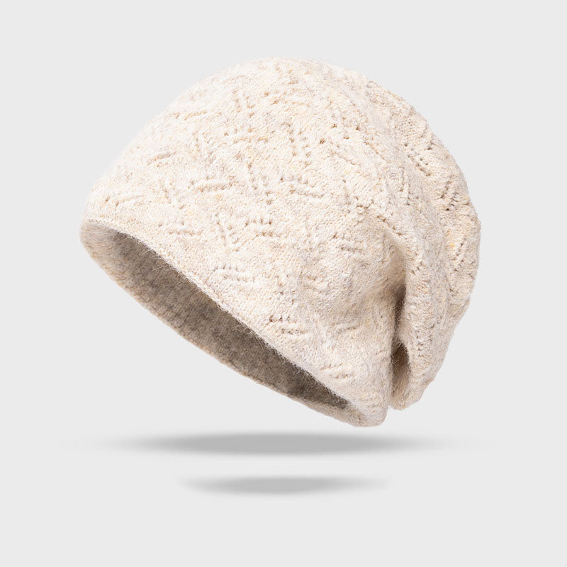 Hollow Out Jacquard Warm Knit Beanie 6W6HAT669