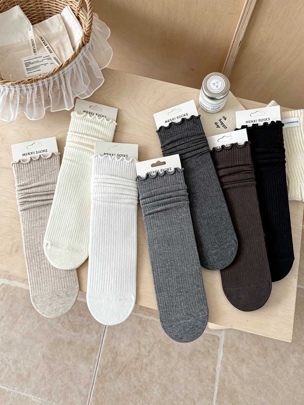 Ruffled Daily Socks - DippedShop Wholesale - #6003