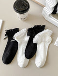 Lace Ruffle Bow Ankle Socks - DippedShop Wholesale - #5987