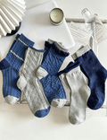 Vintage Argyle Ripple Textured Mid Calf Socks 6W8FSO774