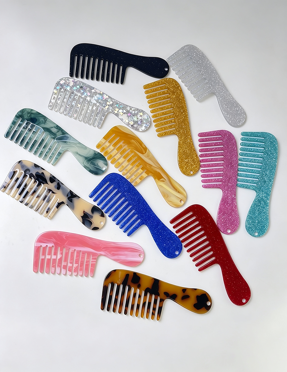 Mini Square Hair Combs - DippedShop Wholesale - #4003