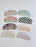 Checkered Half-Moon Combs - DippedShop Wholesale - #4835