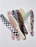Checkerboard Acetate Anti-Static Hair Combs - DippedShop Wholesale - #1939