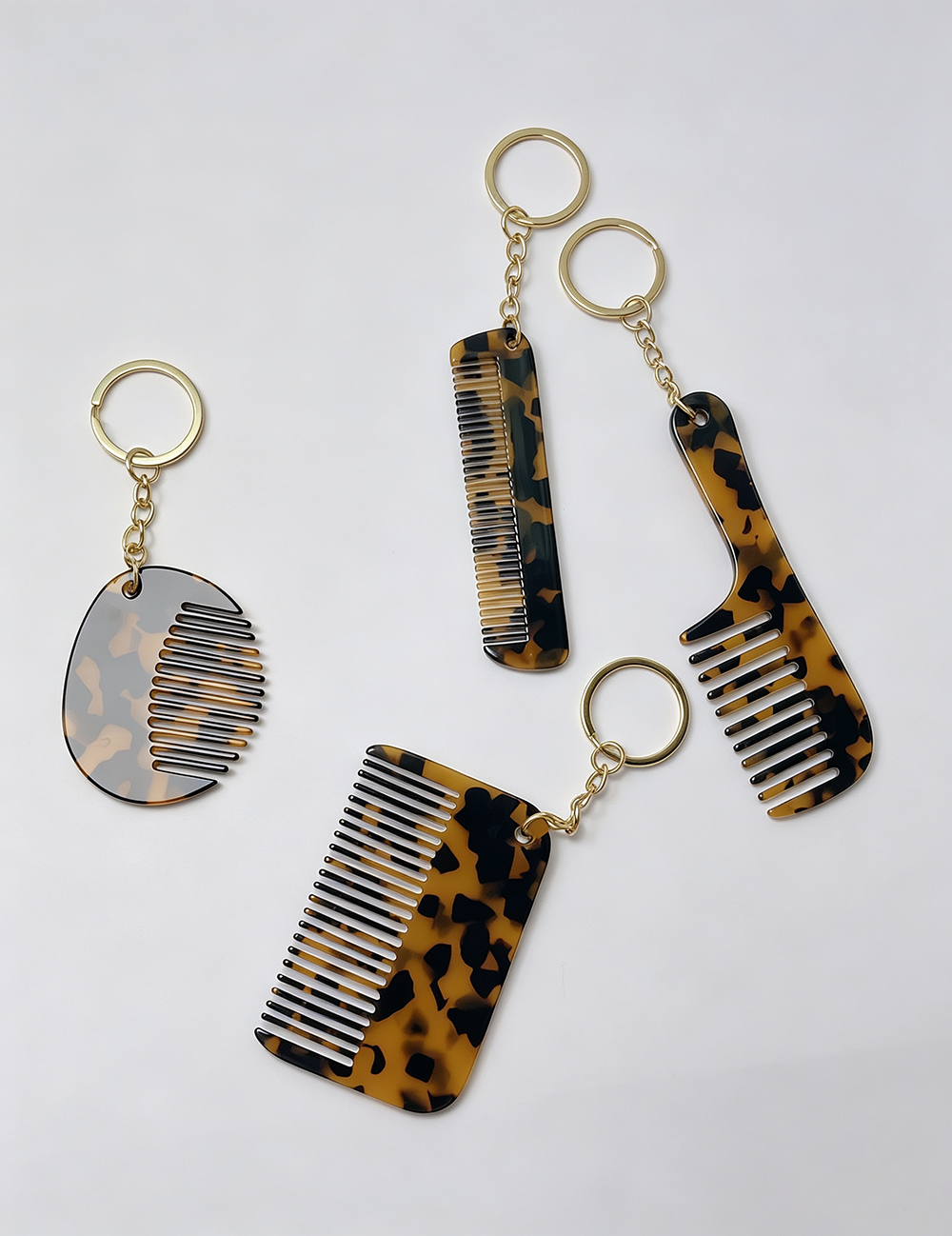 Retro Leopard Square Portable Acetate Hair Combs MK2BLM6C5CB81