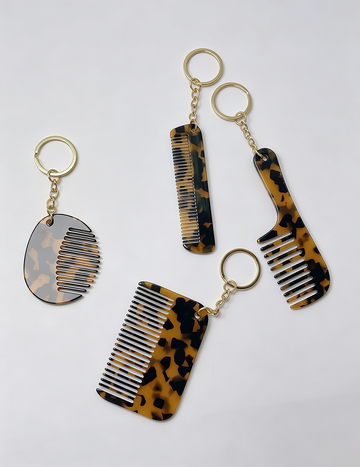 Retro Leopard Square Portable Acetate Hair Combs MK2BLM6C5CB81