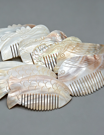 Shell Half-Moon Hair Combs - DippedShop Wholesale - #4995