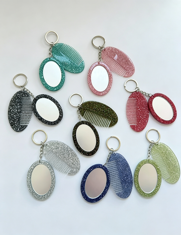 Chic Glitter Solid Color Oval Hair Combs Set MK2BLM6C5CB89