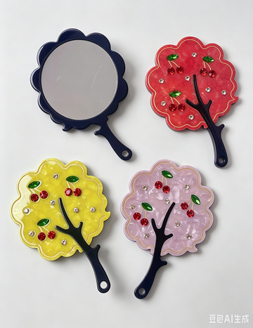 Tree-shaped Handle Handheld Mirror MK2BLM6C5MR65