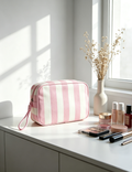 Simple Color Block Striped Travel Cosmetic Bag MK2BLW6C5CO11