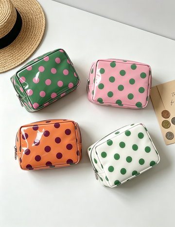 Cute Mini Polka Dots Portable Cosmetic Bag MK2BLW6C5CO15