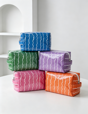 Chic Wavy PVC Waterproof Cosmetic Bag MK2BLW6C5CO16