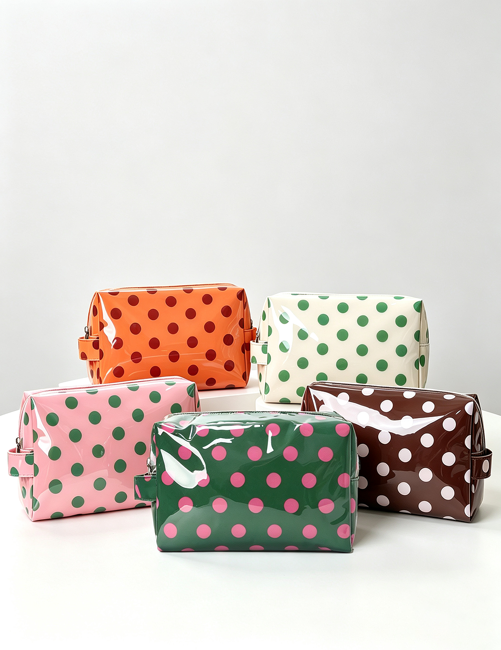 Waterproof PVC Polka Dots Cosmetic Bag MK2BLW6C5CO18