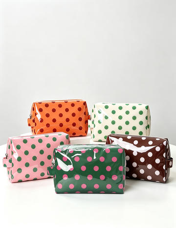 Waterproof PVC Polka Dots Cosmetic Bag MK2BLW6C5CO18