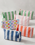 Colorful Checkerboard Waterproof PVC Cosmetic Bag MK2BLW6C5CO23