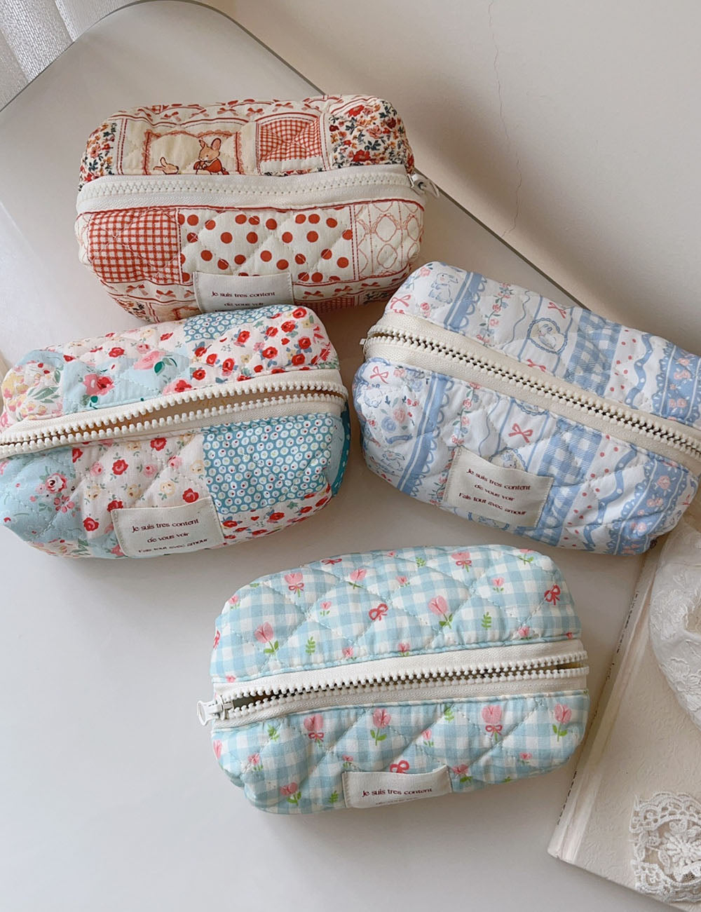 Quilted Cotton Toast-shaped Storage Bag - DippedShop Wholesale - #9811